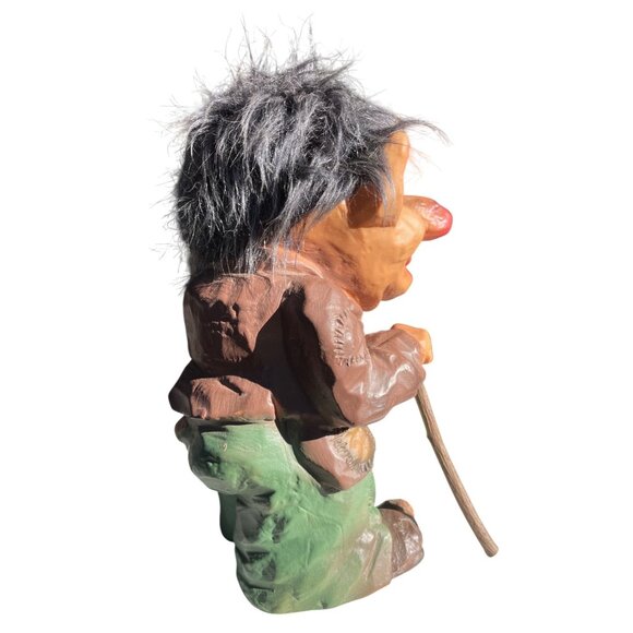 Vintage Erling Krage Troll Old Man Figurine With Cane Handcrafted Marked 63/601 - Picture 13 of 16